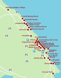 Карта отелей Протараса