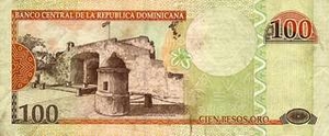 DOP доминиканское песо 100 доминиканских песо - оборотная сторона