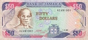 JMD ямайский доллар 50 ямайских долларов 