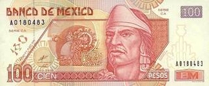 MXN мексиканский песо 100 мексиканских песо 