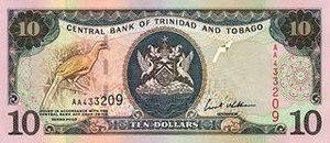 TTD тринидадский доллар 10 тринидад и тобаго долларов 