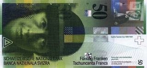 CHF швейцарский франк 50 швейцарских франков 