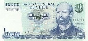 CLP чилийский песо 10000 чилийских песо 