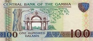 GMD гамбийский даласи 100 гамбийских даласи - оборотная сторона