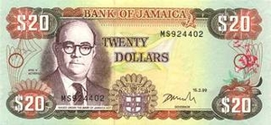 JMD ямайский доллар 20 ямайских долларов 