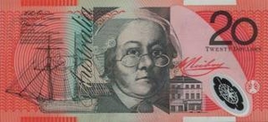 AUD австралийский доллар 20 австралийских долларов 