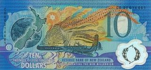 NZD новозеландский доллар 10 новозеландских долларов 