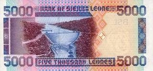 SLL леоне Сьерра-Леоне 5000 сьерра-леонских леоне - оборотная сторона
