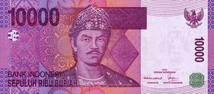 IDR индонезийская рупия 10000 индонезийских рупий 