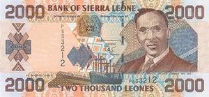 SLL леоне Сьерра-Леоне 2000 сьерра-леонских леоне 