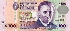 UYU уругвайское песо 100 уругвайских песо 