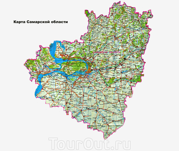 Карта Самарской области. Подробная карта Самарской области