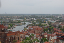 Гданьск (панорама с Мариацкого костела - 400 ступенек вверх,чуть не умерли)))