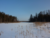 Пейзажная фотография сделана уже с русла речушки Киуй. Классический Русский Север. А это говорит о том, что она не просто впадает в Белое озеро, а ей придется ...