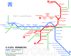 Схема метро Нюрнберга