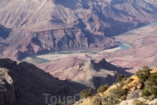 Русло реки Колорадо на дне Гранд-Каньона