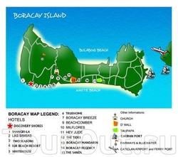 Карта отелей острова Боракай