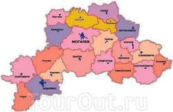 Города Могилевской области на карте