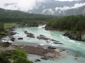 Место впадения Чемала в Катунь