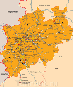 Карта Северного Рейна на русском языке