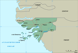 Карта Гвинеи-Бисау на русском