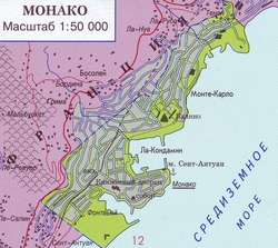 Карта Монако на русском