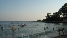 Пляж отеля и Средиземное море