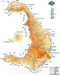 Карта Санторини