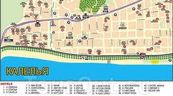 Карта Калельи с отелями