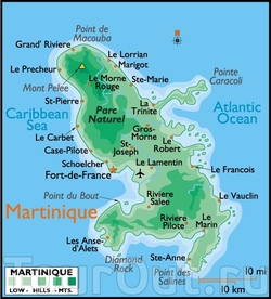 Карта Мартиники