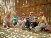 Наша семейка под тентом у бедуинов.