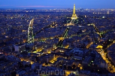 Ночной Париж с башни Монтпарнасс