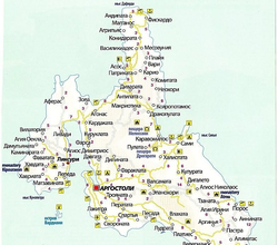 Карта Кефалонии на русском