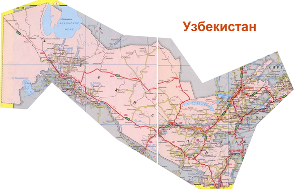 Карта Узбекистана. Подробная карта Узбекистана