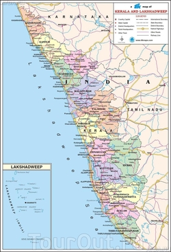 Туристическая карта Кералы