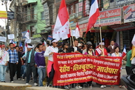 Катманду. Здесь периодически проходят митинги протеста, при этом демонстранты перекрывают дороги создавая пробки