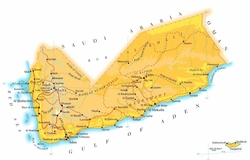 Карта Йемена с городами