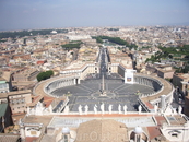 Вид с купола собора Святого Петра на Рим