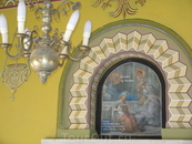 Икона над входом в собор монастыря Богородицы Цамбики.