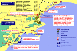 Карта побережья Феодосии