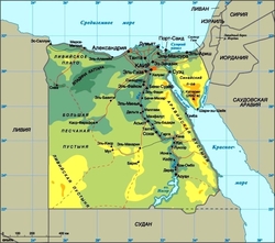 Карта Египта на русском
