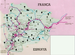 Карта Андорры с городами