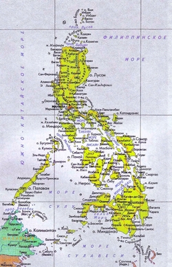 Карта Филиппин на русском