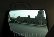 Ж-д вокзал Еревана через заднее боковое стекло CX-7