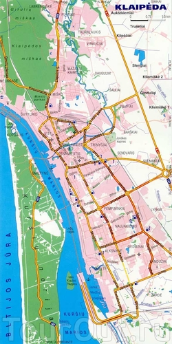 Карта-схема Клайпеды