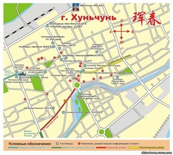 Карта отелей Хуньчуня
