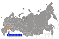 Саратовская область на карте