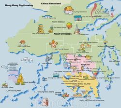 Туристическая карта Гонконга