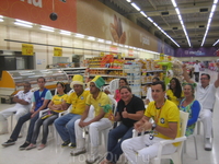 супермаркет по время игры бразильской команды