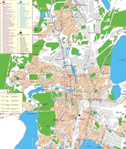 Карта Челябинска с маршрутами